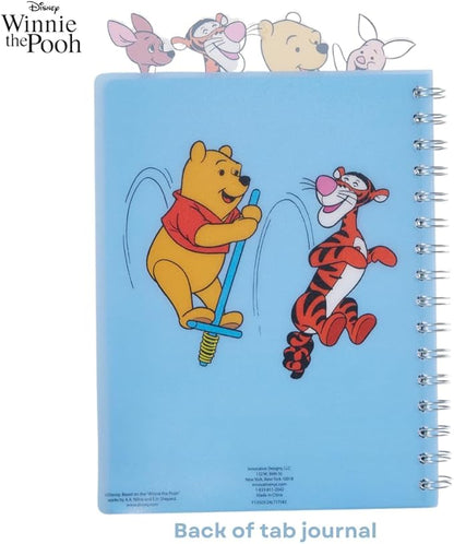 Innovative Designs Disney Winnie the Pooh Tab Journal Notebook, Spiral Bound, 96 Lined Pages, 8 x 7 inches