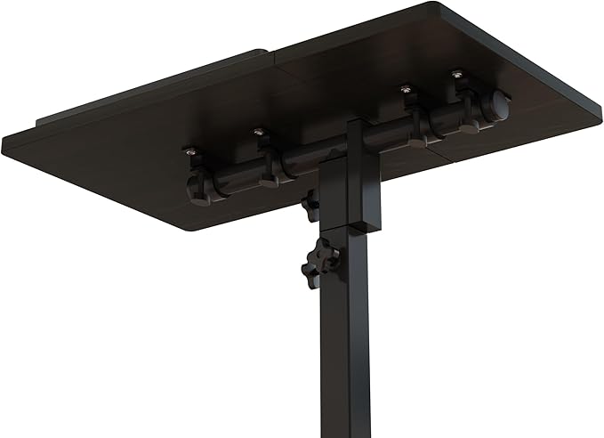 Laptop Desk Bed Desk Laptop Stand for Bed Portable Desk Overbed Bedside Table Mobile Laptop Table Rolling Desk Foldable Table Adjustable Height with Locked Wheels & Mouse Pad Table for Bed Office Sofa