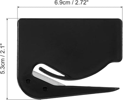 PATIKIL Letter Opener Envelope Slitter, 8 Pcs Mail Slitter with Razor Safe Mail Opener for Envelope Paper Package Open for Home, Office Black