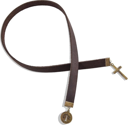 Bookmarks, Handmade Retro Cross Bible Bookmark with Long Leather Straps, Christian Saint Book Mark, My Famlly My Love (Style 20)