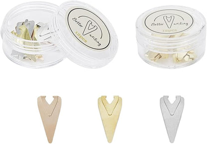 24 Pieces Book Darts Metal Bookmarks Small Book Line Markers Page Markers Clips with Plastic Storage Box for Teachers, Students, Readers(Rose Gold, Golden, Silver)