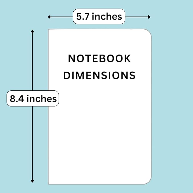 RICCO BELLO Wide Ruled Hardcover Diary Journal School Notebook for Kids, Tweens - Bookmark, Band Closure, Storage Pocket, 5.7 x 8.4 Inches, 192 Pages (Space Rocket)