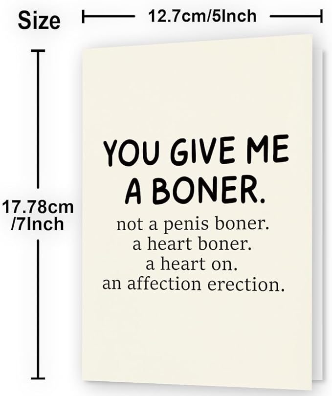 Funny Birthday Card & Gifts for Husband, Boyfriend, Him, Happy Anniversary Card & Gifts, Valentine Day Gifts, Card