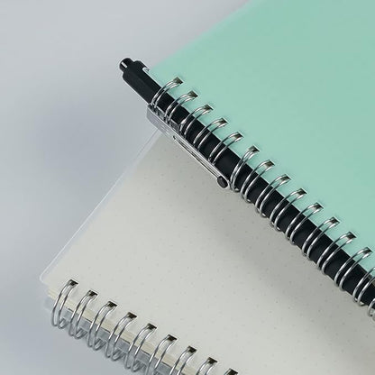 2 Pack B5 Spiral Bullet Dotted Journal with 120gsm Thick Paper, Dot Grid Spiral Notebook with Plastic Hardcover and Elastic Band Closure, 80 Sheets Per Pack 7.3X 10 inches