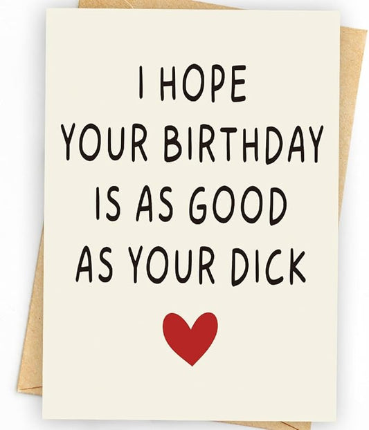 Naughty Birthday Card for Men, Husband, Boyfriend, and Him | Happy Birthday Gifts & Decorations for Men