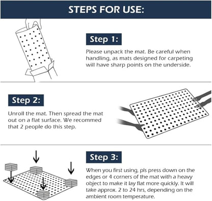 Office Chair Mat for Carpet with Studs, Desk Chair Mat for Carpeted Floor,Floor Mat for Carpet Office Chair,Plastic Carpet Chair Mat Floor Protector (36"x48"-Rectangle)