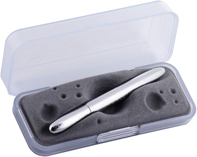 Fisher Space Pen Brushed Chrome Bullet Space Pen, Ballpoint, Brass, Black Ink, Gift Box