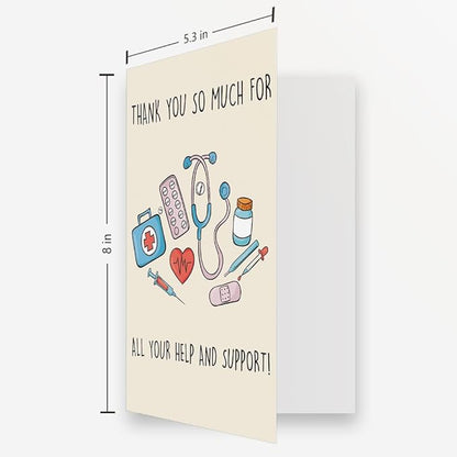 OJsensai Funny Thank You Card for Doctor Nurse, Cute Nursing Preceptor Gifts, Medical Staff Appreciation, Doctor Day for Him her