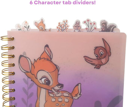 Innovative Designs Disney Bambi Tab Journal Notebook, Spiral Bound, 144 Lined Pages, 8 x 7