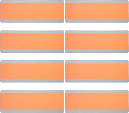 YOKIVE 8 Pcs Guided Reading Strips, Book Highlighter Strips Reading Tracker Bookmark Teacher Supply, Great for Classroom (Orange Transparent, 7.48"x2.76")