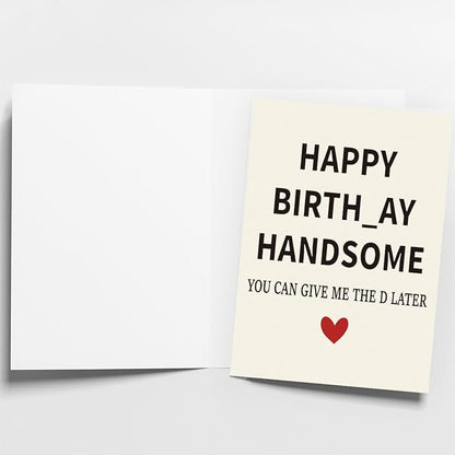 Funny Birthday Card & Gifts for Men Husband Boyfriend Him, Happy Bday Card