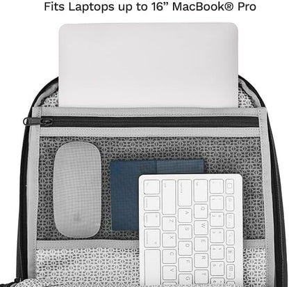 Knack Small Series 2 Laptop Backpack Fits up to 16 Inch Laptops - Knack Bags Carry-On Backpack, TSA Approved, Expandable Travel Backpacks With 2 Day Outfit Capacity, Stealth Black