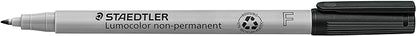 Staedtler Lumocolor Non-Permanent Fine Point Markers, 0.6mm F, Assorted, 4 Count (STD316WP4A6)