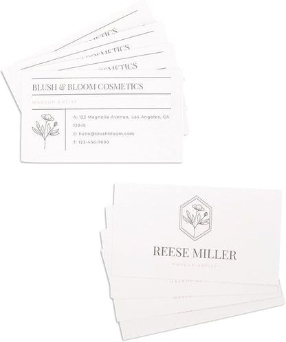 Best Paper Greetings Blank Business Card Paper for Printer, Inkjet and Laser Printable Sheets, 1000 Cards, 3.5 x 2 Inches, White - Pack of 100