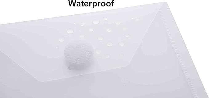 7''x5'' Vertical Clear Plastic Envelopes Hook Loop Closure Receipt Sticker Storage Holder 30 Pack