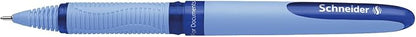 Schneider One Hybrid N Rollerball Pen, 0.3 mm Hybrid Needle Tip, Light Blue Barrel, Blue Ink, Box of 10 Pens (183403)