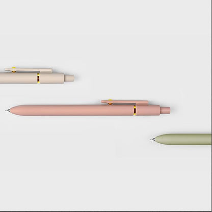 Gel Pens, 6 Pcs 0.5mm Fine Point Smooth Writing Pens Cute Pens, High-End Series Black Ink Pens for Journaling Note Taking, School Office Supplies for Women Men (6 Pcs Gold Morandi)