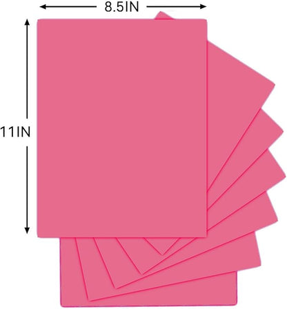 25Sheets Dark Pink Cardstock Paper, 8.5 x 11 Card stock for Cricut, Thick Construction Paper for Card Making, Scrapbooking, Craft 90 lb / 250 gsm (Dark Pink)