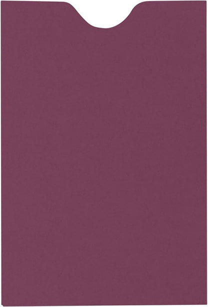 LUXPaper Credit Card Sleeves | 2 3/8" x 3 1/2" | Vintage Plum | 80lb. Text | 50 Qty