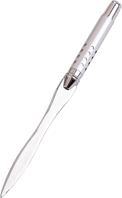 AUEAR, Silver Metal Letter Opener Hand Envelope Slitter for Office Home Supplies