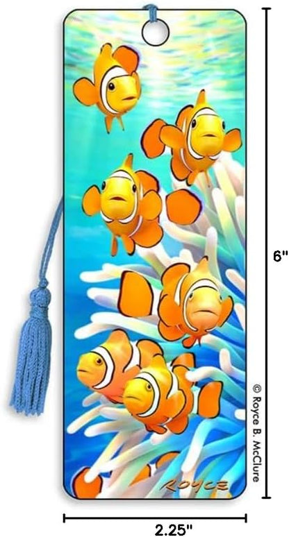 3D Bookmarks Featuring The Artwork of Royce B Mcclure (Orange Clowns)