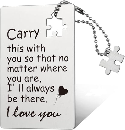 llxxeyopqdxz Engraved Wallet Insert Card Anniversary Card for Men or Women From Wife Mini Love Notes for Him Husband Gifts Long Distance Relationship Anniversary Hubby Gifts