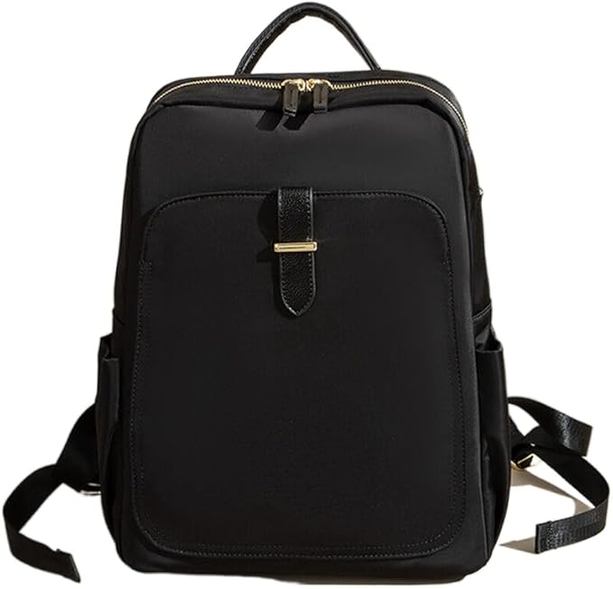 Versatile Oxford Cloth Women's Backpack - Minimalist Design for Daily Commute, Laptop Storage, and More! (Black)
