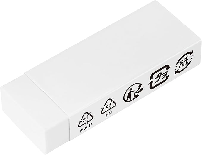 Amazon Basics Block White Eraser, 10 pack