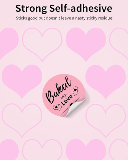 Phomemo 2” Color Circle Thermal Labels, Self-Adhesive Round Sticker Label, Circular Direct Thermal Printer Label for Phomemo 241bt, D520BT, B246D Label Printer, 750 Labels/Roll, Pink