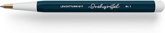 LEUCHTTURM1917 372214 No.1 Brass Aluminium Ballpoint Pen Refill with Blue Ink Design Awarded Deep Sea