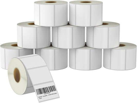 BETCKEY - 3" x 2" (76 mm x 51 mm) Multipurpose & Shipping Labels Compatible with Zebra & Rollo Label Printer,Premium Adhesive & Perforated [10 Rolls, 7500 Labels]