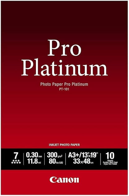 Canon 2768B018 Photo Paper Pro Platinum, 13 x 19 Inches, 10 Sheets