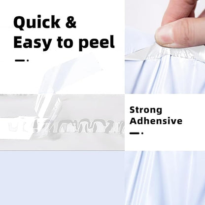 POLYSELLS 1000 pcs 7.5x10.5 Inches White x Silver Poly Mailers Shipping Envelopes, Strong Adhesive Sealing, Waterproof, and Tear-resistant Postal Mailing Bags for Clothing, Books, and Accessories