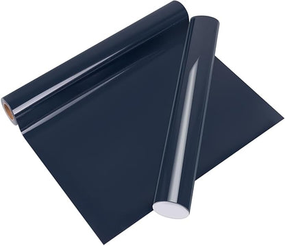 VINYL FROG Heat Transfer Vinyl Roll HTV Vinyl - 12" x5ft Navy Blue Iron on Vinyl for T-Shirts, Heat Press Vinyl for DIY Craft Designs (Navy Blue)