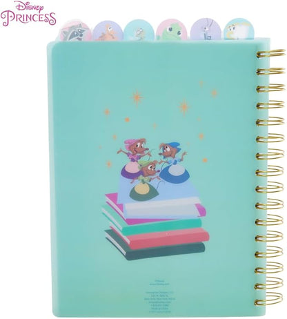 Innovative Designs Disney Princess Journal Notebook, Spiral Bound, 144 Lined Pages, 8 x 7 inches, Light Green, Disney Princess Movie Characters
