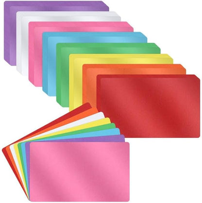 120 Pcs Dry Erase Index Cards Notecards Blank Reusable Flash Cards Sheets Game Cards Study Business Note Cards for School Office Housework Taking To Do List (Rainbow, 4×6 Inch)