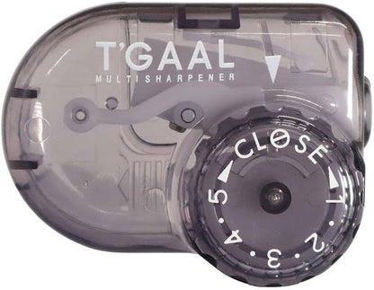 KUTSUWA STAD T'GAAL Angle Adjustable Pencil Sharpener, Translucent Black, 1 ea. (RS036BK),Translucent Black