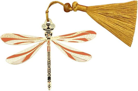 Bookmarks for Book Lovers Book Marks for Reading Women Birthday Graduation Christmas Gifts for Her Cute Metal Bookmark Book Markers Stocking Stuffers for Teens (Dragonfly)