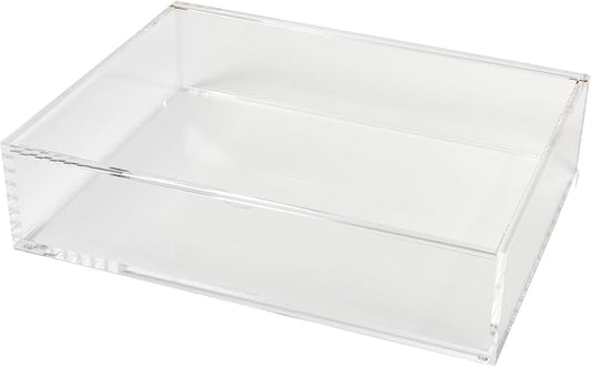 russell+hazel Large Acrylic Flip Box, 12.5” x 6.5”, Desktop Organization, Clear, 1 Count, 98148