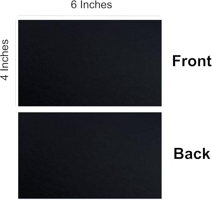 Baisunt 50 Pack 4x6 Black Cardstock Paper Blank Thick Heavyweight 92lb Card Stock for Making Greeting Cards, Invitations cards, Photos, Postcards