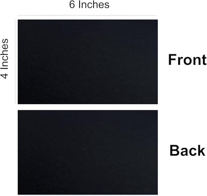 Baisunt 50 Pack 4x6 Black Cardstock Paper Blank Thick Heavyweight 92lb Card Stock for Making Greeting Cards, Invitations cards, Photos, Postcards