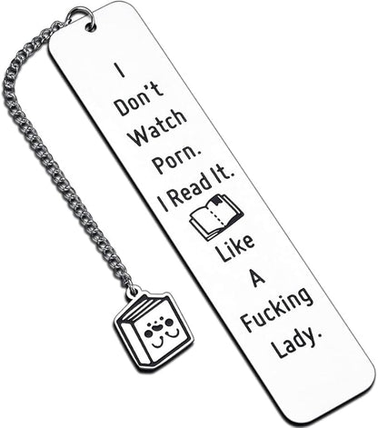 Book Marks for Reading Women, Book Lovers Gifts Book Marks, Funny Spicy Bookmark with Chain for Bookishs Bookworms Nerds, Christmas Birthday Valentines Day Gifts Reading Club Present