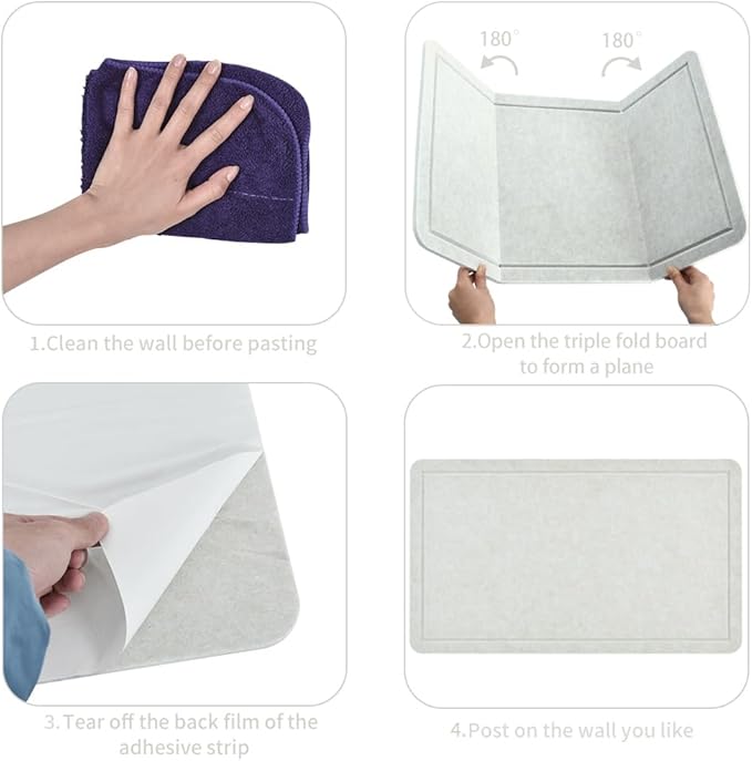 Vuzvuv Beige White 28"x16" Large Cork Board with 50 Push Pins & Sticky Notes, Self-Adhesive Bulletin Board No Damage for Wall, Felt Pin Board for Paste Notes, Photos, Schedules Offices Home