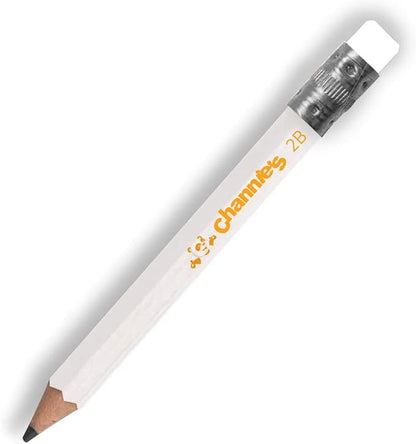 Channie's My First Pencil, Easy-to-Hold Jumbo Pre Sharpened Pencils #2 for Preschoolers, Kindergarteners & 1st Graders, White Wooden 2B Fat Pencils for Kids Ages 3-7, Pack of 2 (5 Each) & Sharpener
