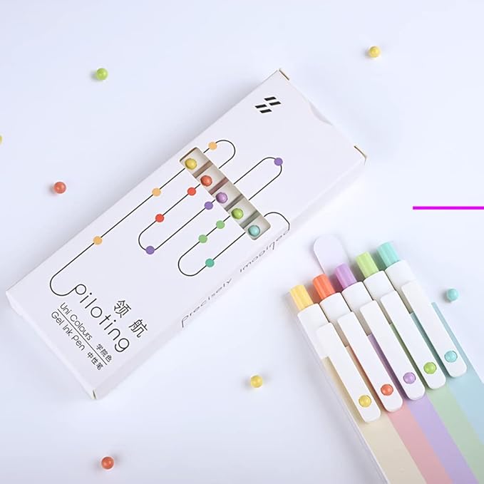 erofa 5 PCS Zennyth Gel Pens Quick Dry Fine Point Premium Retractable Rolling Ball Black Ink Smooth Writing Pens for School Office (White)