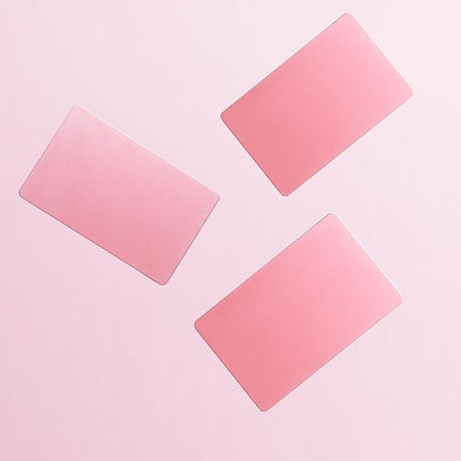 Thick Aluminum Metal Business Cards Anodized Aluminum 86 X 54 X 0.8mm 15 pcs Include Protector Sleeves (Pink)