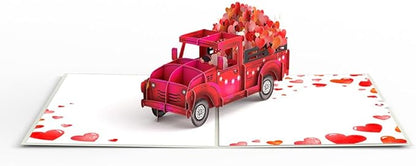 Lovepop Everyday Pop-Up Card for Her, Him, Girls, Boys - 3D Love Greeting Cards - Love Delivery Truck - 5" x 7" - Blank Note Card & Envelope Included