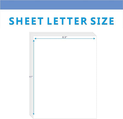 8.5" x 11" Full Sheet Labels, JIQEZNL Premium Label Sticker Paper for Laser & Inkjet Printers - 32 Sheets