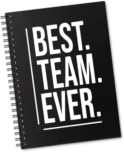 Best Team Ever 160 Blank Pages Spiral Notebook, Team Notebooks for Employees, Teamwork Gifts for Staff, Team Gifts for Coworkers, Team Member Gifts for Colleagues, Employee Appreciation Gifts