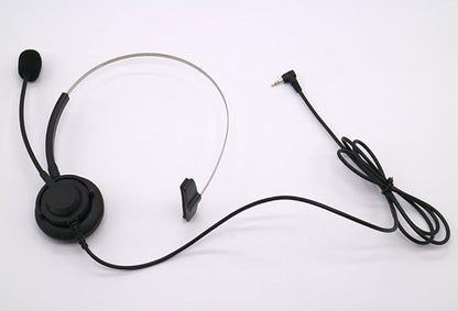 OP-4818 Black Over-Ear Wired Headset for Panasonic Cordless Phone with 2.5mm Jack